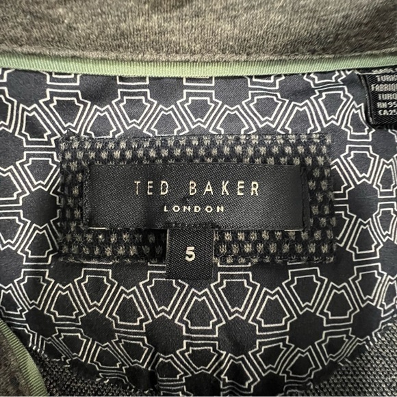 Ted Baker Collar Sweater Pullover Button 100% Cotton Navy Blue Size 5 (XL) - Picture 3 of 9